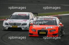 27.07.2008 Nürburg, Germany,  Christijan Albers (NED), TME, Audi A4 DTM, leads Susie Stoddart (GBR), Persson Motorsport AMG Mercedes, AMG Mercedes C-Klasse - DTM 2008 at Nürburgring