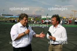 27.07.2008 Nürburg, Germany,  Norbert Haug (GER), Sporting Director Mercedes-Benz, being interviewed before the start of the race - DTM 2008 at Nürburgring