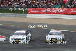 27.07.2008 Nürburg, Germany,  (left) Susie Stoddart (GBR), Persson Motorsport AMG Mercedes, AMG Mercedes C-Klasse overtaking Alexandre Premat (FRA), Audi Sport Team Phoenix, Audi A4 DTM - DTM 2008 at Nürburgring
