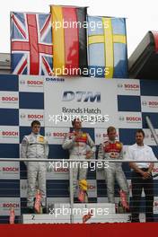 31.08.2008 Fawkham, England,  Winner, 1st, Timo Scheider (GER), Audi Sport Team Abt, Audi A4 DTM, 2nd, Paul di Resta (GBR), Team HWA AMG Mercedes, AMG Mercedes C-Klasse, 3rd, Mattias Ekström (SWE), Audi Sport Team Abt Sportsline, Audi A4 DTM - DTM 2008 at Brands Hatch