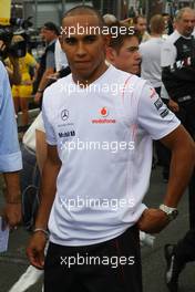 31.08.2008 Fawkham, England,  Lewis Hamilton (GBR), McLaren Mercedes on the grid - DTM 2008 at Brands Hatch