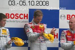 05.10.2008 Le Mans, France,  Mattias Ekström (SWE), Audi Sport Team Abt Sportsline, Podium - DTM 2008 at Le Mans, France