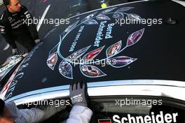 25.10.2008 Hockenheim, Germany,  Special commemerative carroof of the car of Bernd Schneider (GER),for the occassion of his very last DTM weekend. - DTM 2008 at Hockenheimring, Germany