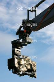 25.10.2008 Hockenheim, Germany,  crane camera in the hairpin - DTM 2008 at Hockenheimring, Germany