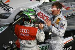 26.10.2008 Hockenheim, Germany,  Timo Scheider (GER), Audi Sport Team Abt, Audi A4 DTM and Jamie Green (GBR), Team HWA AMG Mercedes, AMG Mercedes C-Klasse - DTM 2008 at Hockenheimring, Germany