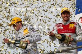26.10.2008 Hockenheim, Germany,  (right) a happy champion Timo Scheider (GER), Audi Sport Team Abt, Audi A4 DTM and (left) Paul di Resta (GBR), Team HWA AMG Mercedes, AMG Mercedes C-Klasse - DTM 2008 at Hockenheimring, Germany