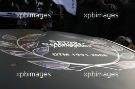 26.10.2008 Hockenheim, Germany,  Special tribute sign on the roof of the car of Bernd Schneider (GER), Team HWA AMG Mercedes, AMG Mercedes C-Klasse, with pictures of his old DTM cars - DTM 2008 at Hockenheimring, Germany