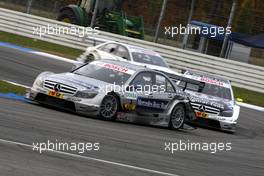 26.10.2008 Hockenheim, Germany,  Bruno Spengler (CDN), Team HWA AMG Mercedes, AMG Mercedes C-Klasse leading Bernd Schneider (GER), Team HWA AMG Mercedes, AMG Mercedes C-Klasse - DTM 2008 at Hockenheimring, Germany