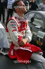 26.10.2008 Hockenheim, Germany,  Race winner and new DTM Champion 2008 Timo Scheider (GER), Audi Sport Team Abt, Portrait, with his championship T-shirt - DTM 2008 at Hockenheimring, Germany