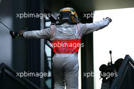 16.03.2008 Melbourne, Australia,  Winner, 1st, Lewis Hamilton (GBR), McLaren Mercedes - Formula 1 World Championship, Rd 1, Australian Grand Prix, Sunday Podium