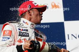 16.03.2008 Melbourne, Australia,  Lewis Hamilton (GBR), McLaren Mercedes - Formula 1 World Championship, Rd 1, Australian Grand Prix, Sunday Podium