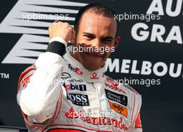 16.03.2008 Melbourne, Australia,  Lewis Hamilton (GBR), McLaren Mercedes - Formula 1 World Championship, Rd 1, Australian Grand Prix, Sunday Podium