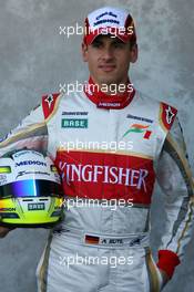 13.03.2008 Melbourne, Australia,  Adrian Sutil (GER), Force India F1 Team - Season Portrait Shooting 2008 - Formula 1 World Championship, Rd 1, Australian Grand Prix, Thursday