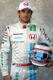 13.03.2008 Melbourne, Australia,  Jenson Button (GBR), Honda Racing F1 Team - Season Portrait Shooting 2008 - Formula 1 World Championship, Rd 1, Australian Grand Prix, Thursday