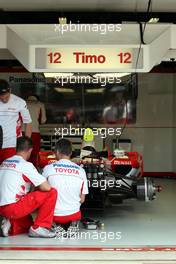12.03.2008 Melbourne, Australia,  Car of Timo Glock (GER), Toyota F1 Team - Formula 1 World Championship, Rd 1, Australian Grand Prix, Wednesday