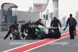 01.02.2008 Barcelona, Spain,  Rubens Barrichello (BRA), Honda Racing F1 Team, RA108 - Formula 1 Testing, Barcelona