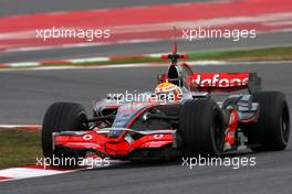 01.02.2008 Barcelona, Spain,  Lewis Hamilton (GBR), McLaren Mercedes, MP4-23 - Formula 1 Testing, Barcelona