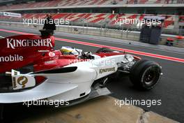01.02.2008 Barcelona, Spain,  Giancarlo Fisichella (ITA), Force India F1 Team - Formula 1 Testing, Barcelona