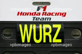 01.02.2008 Barcelona, Spain,  Alexander Wurz (AUT), Test Driver, Honda Racing F1 Team - Formula 1 Testing, Barcelona