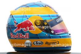 02.02.2008 Barcelona, Spain,  Helmet of Sebastien Bourdais (FRA), Scuderia Toro Rosso - Formula 1 Testing, Barcelona