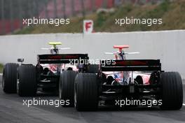 02.02.2008 Barcelona, Spain,  Sebastian Vettel (GER), Scuderia Toro Rosso, Sebastien Bourdais (FRA), Scuderia Toro Rosso - Formula 1 Testing, Barcelona