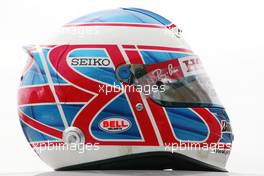 02.02.2008 Barcelona, Spain,  Helmet of Jenson Button (GBR), Honda Racing F1 Team - Formula 1 Testing, Barcelona
