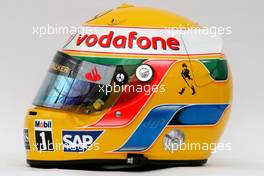 03.02.2008 Barcelona, Spain,  Helmet of Lewis Hamilton (GBR), McLaren Mercedes - Formula 1 Testing, Barcelona