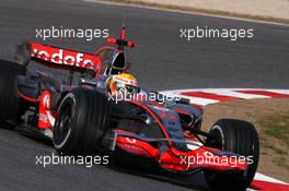 03.02.2008 Barcelona, Spain,  Lewis Hamilton (GBR), McLaren Mercedes, MP4-23 - Formula 1 Testing, Barcelona