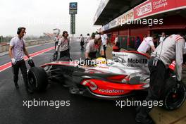 25.02.2008 Barcelona, Spain,  Lewis Hamilton (GBR), McLaren Mercedes, MP4-23 - Formula 1 Testing, Barcelona