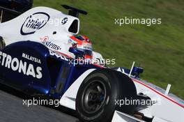17.11.2008 Barcelona, Spain,  Robert Kubica (POL),  BMW Sauber F1 Team,  interim 2009 car - Formula 1 Testing, Barcelona