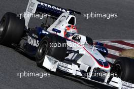 17.11.2008 Barcelona, Spain,  Robert Kubica (POL),  BMW Sauber F1 Team, interim 2009 car - Formula 1 Testing, Barcelona