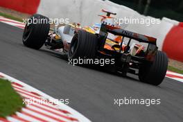 05.09.2008 Francorchamps, Belgium,  Fernando Alonso (ESP), Renault F1 Team, R28 - Formula 1 World Championship, Rd 13, Belgian Grand Prix, Friday Practice