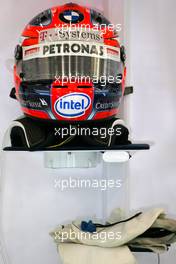 05.09.2008 Francorchamps, Belgium,  helmet of Robert Kubica (POL), BMW Sauber F1 Team  - Formula 1 World Championship, Rd 13, Belgian Grand Prix, Friday Practice
