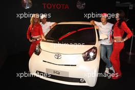 05.09.2008 Francorchamps, Belgium,  Timo Glock (GER), Toyota F1 Team and Jarno Trulli (ITA), Toyota Racing with a Toyota IQ - Formula 1 World Championship, Rd 13, Belgian Grand Prix, Friday