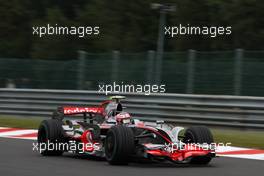 05.09.2008 Francorchamps, Belgium,  Heikki Kovalainen (FIN), McLaren Mercedes, MP4-23 - Formula 1 World Championship, Rd 13, Belgian Grand Prix, Friday Practice