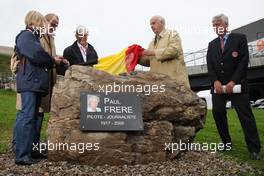 05.09.2008 Francorchamps, Belgium,  Monument Ceremony of Paul Frere (BEL) attended by Bernie Ecclestone (GBR), President and CEO of Formula One Management - Formula 1 World Championship, Rd 13, Belgian Grand Prix, Friday