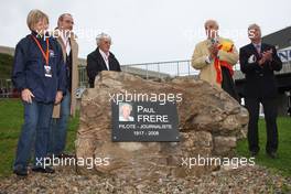 05.09.2008 Francorchamps, Belgium,  Monument Ceremony of Paul Frere (BEL) attended by Bernie Ecclestone (GBR), President and CEO of Formula One Management - Formula 1 World Championship, Rd 13, Belgian Grand Prix, Friday