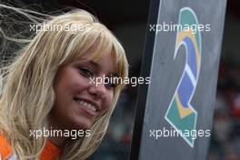 07.09.2008 Francorchamps, Belgium,  Grid girl - Formula 1 World Championship, Rd 13, Belgian Grand Prix, Sunday Grid Girl
