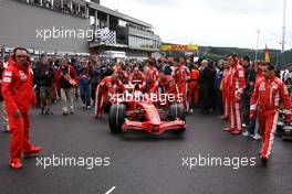 07.09.2008 Francorchamps, Belgium,  Kimi Raikkonen (FIN), Räikkönen, Scuderia Ferrari  - Formula 1 World Championship, Rd 13, Belgian Grand Prix, Sunday Pre-Race Grid