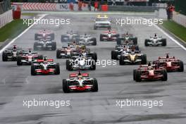 07.09.2008 Francorchamps, Belgium,  Start of the race - Formula 1 World Championship, Rd 13, Belgian Grand Prix, Sunday Pre-Race Grid