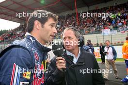 07.09.2008 Francorchamps, Belgium,  Mark Webber (AUS), Red Bull Racing - Formula 1 World Championship, Rd 13, Belgian Grand Prix, Sunday Pre-Race Grid