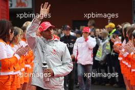 07.09.2008 Francorchamps, Belgium,  Lewis Hamilton (GBR), McLaren Mercedes - Formula 1 World Championship, Rd 13, Belgian Grand Prix, Sunday Pre-Race Grid