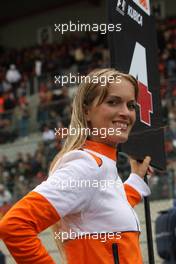 07.09.2008 Francorchamps, Belgium,  Grid girl - Formula 1 World Championship, Rd 13, Belgian Grand Prix, Sunday Grid Girl