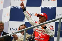 07.09.2008 Francorchamps, Belgium,  1st place Lewis Hamilton (GBR), McLaren Mercedes - Formula 1 World Championship, Rd 13, Belgian Grand Prix, Sunday Podium