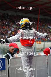 07.09.2008 Francorchamps, Belgium,  1st place Lewis Hamilton (GBR), McLaren Mercedes - Formula 1 World Championship, Rd 13, Belgian Grand Prix, Sunday Podium