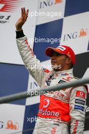 07.09.2008 Francorchamps, Belgium,  1st place Lewis Hamilton (GBR), McLaren Mercedes - Formula 1 World Championship, Rd 13, Belgian Grand Prix, Sunday Podium