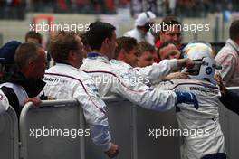 07.09.2008 Francorchamps, Belgium,  3rd place Nick Heidfeld (GER), BMW Sauber F1 Team - Formula 1 World Championship, Rd 13, Belgian Grand Prix, Sunday Podium