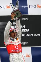 07.09.2008 Francorchamps, Belgium,  Lewis Hamilton (GBR), McLaren Mercedes  - Formula 1 World Championship, Rd 13, Belgian Grand Prix, Sunday Podium