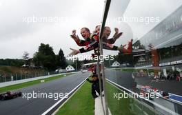 07.09.2008 Francorchamps, Belgium,  Scuderia Toro Rosso, celebrate - Formula 1 World Championship, Rd 13, Belgian Grand Prix, Sunday Podium