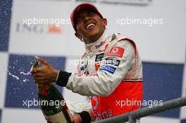 07.09.2008 Francorchamps, Belgium,  1st place Lewis Hamilton (GBR), McLaren Mercedes - Formula 1 World Championship, Rd 13, Belgian Grand Prix, Sunday Podium
